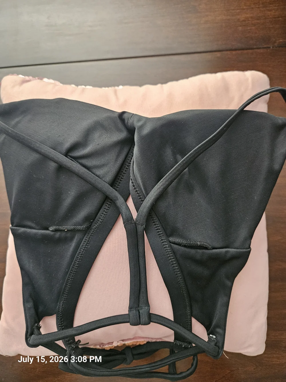 Hurley - Black Adjustable Racerback Wireless Bikini Top - Lightweight Comfort